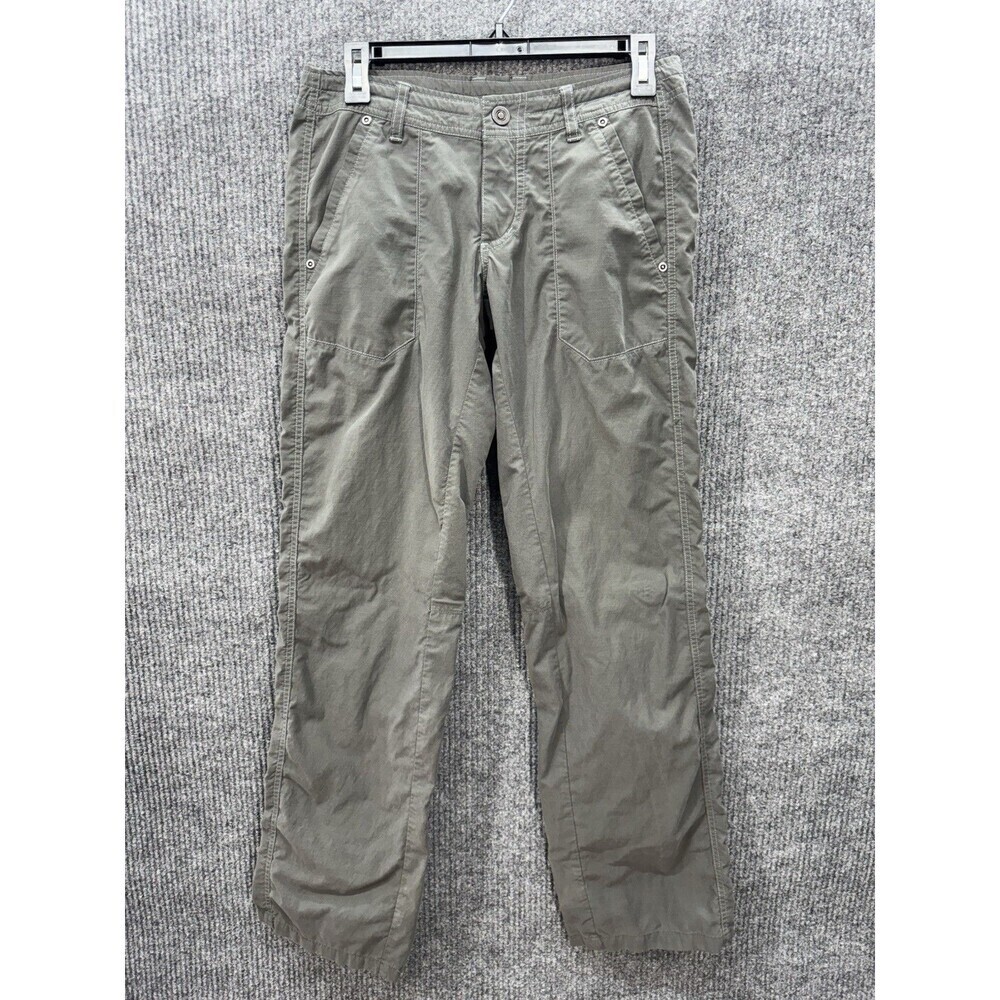 Kuhl Kendra Pants Womens 2 Green Gray Inner Drawstring Cotton Blend Stretch - Picture 1 of 10